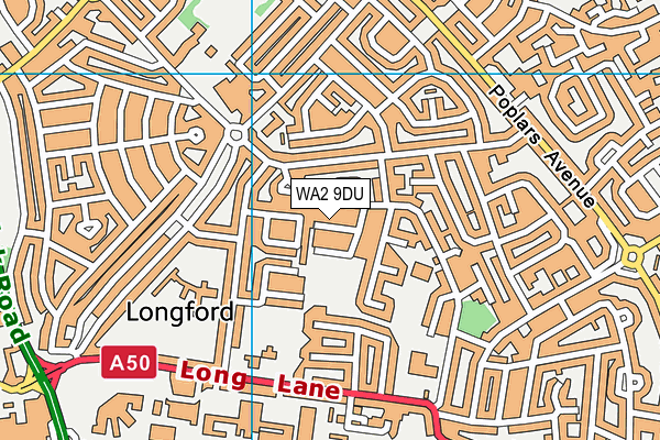 WA2 9DU map - OS VectorMap District (Ordnance Survey) WA2 9DU map - OS VectorMap District (Ordnance Survey)