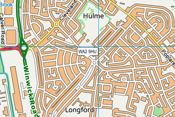 WA2 9HU map - OS VectorMap District (Ordnance Survey) WA2 9HU map - OS VectorMap District (Ordnance Survey)
