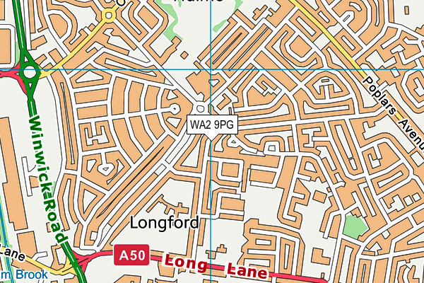 WA2 9PG map - OS VectorMap District (Ordnance Survey) WA2 9PG map - OS VectorMap District (Ordnance Survey)