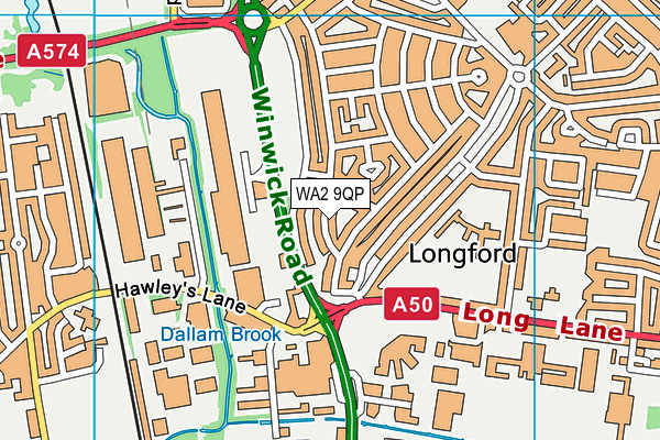 WA2 9QP map - OS VectorMap District (Ordnance Survey) WA2 9QP map - OS VectorMap District (Ordnance Survey)