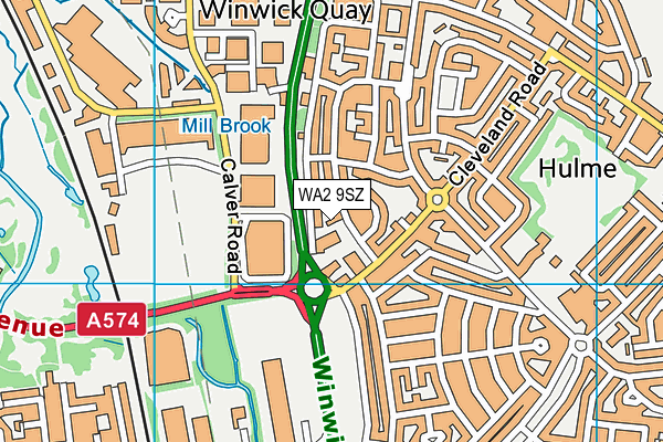 WA2 9SZ map - OS VectorMap District (Ordnance Survey) WA2 9SZ map - OS VectorMap District (Ordnance Survey)