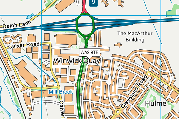 WA2 9TE map - OS VectorMap District (Ordnance Survey) WA2 9TE map - OS VectorMap District (Ordnance Survey)