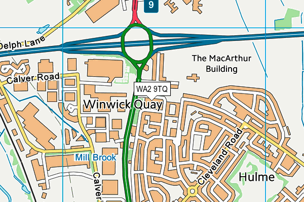 WA2 9TQ map - OS VectorMap District (Ordnance Survey) WA2 9TQ map - OS VectorMap District (Ordnance Survey)