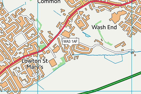 WA3 1AF map - OS VectorMap District (Ordnance Survey) WA3 1AF map - OS VectorMap District (Ordnance Survey)