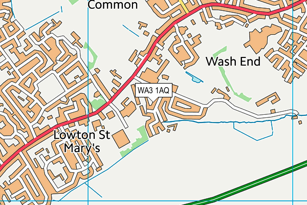 WA3 1AQ map - OS VectorMap District (Ordnance Survey)