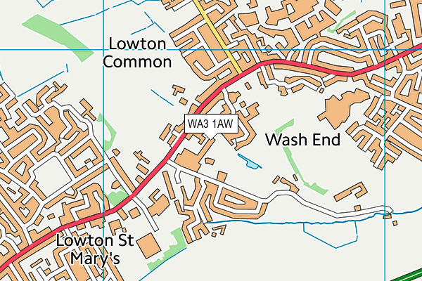 WA3 1AW map - OS VectorMap District (Ordnance Survey) WA3 1AW map - OS VectorMap District (Ordnance Survey)