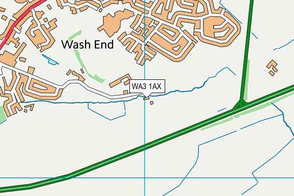 WA3 1AX map - OS VectorMap District (Ordnance Survey) WA3 1AX map - OS VectorMap District (Ordnance Survey)