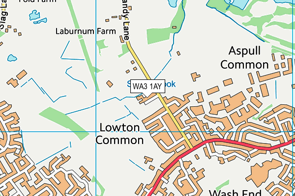 WA3 1AY map - OS VectorMap District (Ordnance Survey) WA3 1AY map - OS VectorMap District (Ordnance Survey)