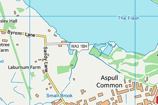 WA3 1BH map - OS VectorMap District (Ordnance Survey)