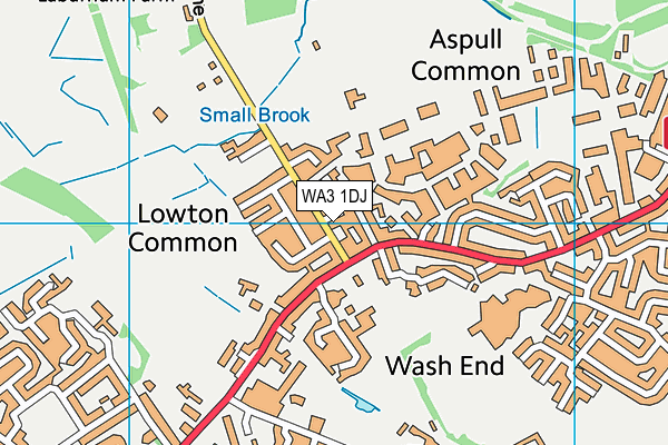 WA3 1DJ map - OS VectorMap District (Ordnance Survey) WA3 1DJ map - OS VectorMap District (Ordnance Survey)