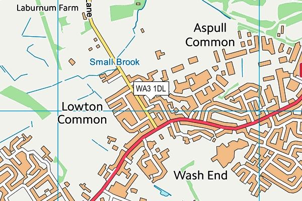 WA3 1DL map - OS VectorMap District (Ordnance Survey) WA3 1DL map - OS VectorMap District (Ordnance Survey)