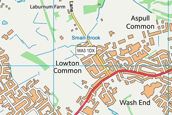 WA3 1DX map - OS VectorMap District (Ordnance Survey) WA3 1DX map - OS VectorMap District (Ordnance Survey)