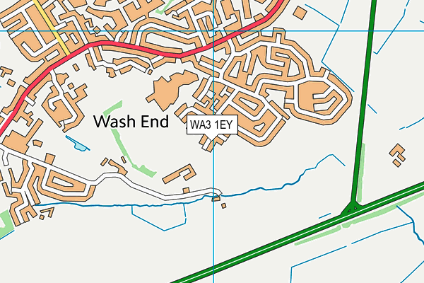 WA3 1EY map - OS VectorMap District (Ordnance Survey) WA3 1EY map - OS VectorMap District (Ordnance Survey)
