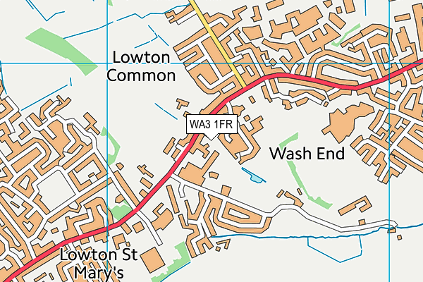 WA3 1FR map - OS VectorMap District (Ordnance Survey) WA3 1FR map - OS VectorMap District (Ordnance Survey)