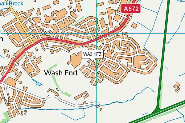 WA3 1FZ map - OS VectorMap District (Ordnance Survey) WA3 1FZ map - OS VectorMap District (Ordnance Survey)