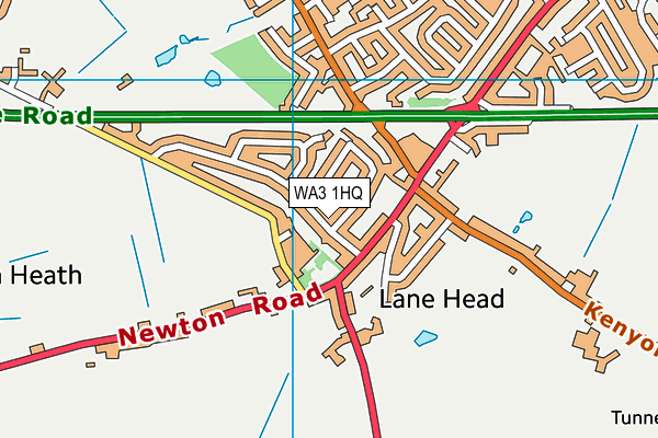 WA3 1HQ map - OS VectorMap District (Ordnance Survey) WA3 1HQ map - OS VectorMap District (Ordnance Survey)