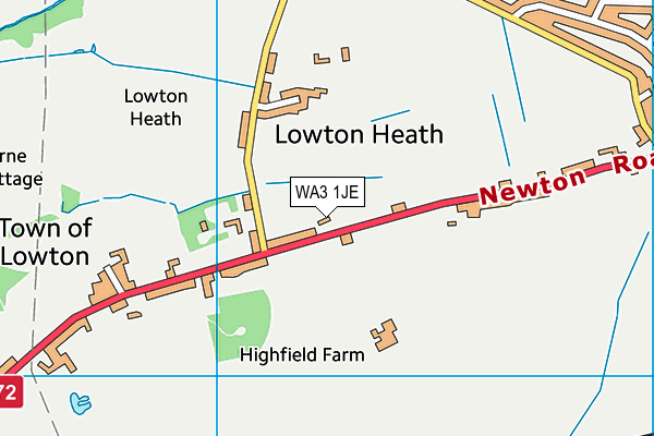 WA3 1JE map - OS VectorMap District (Ordnance Survey) WA3 1JE map - OS VectorMap District (Ordnance Survey)