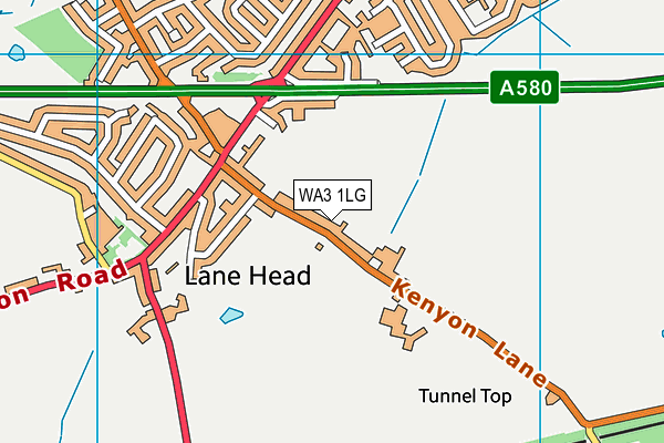 WA3 1LG map - OS VectorMap District (Ordnance Survey) WA3 1LG map - OS VectorMap District (Ordnance Survey)