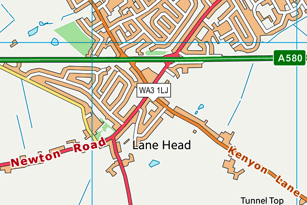 WA3 1LJ map - OS VectorMap District (Ordnance Survey) WA3 1LJ map - OS VectorMap District (Ordnance Survey)