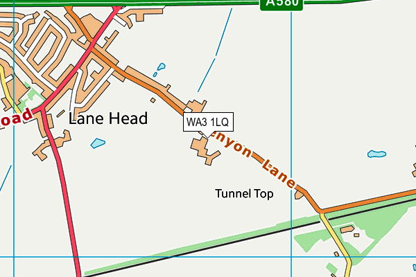 WA3 1LQ map - OS VectorMap District (Ordnance Survey) WA3 1LQ map - OS VectorMap District (Ordnance Survey)
