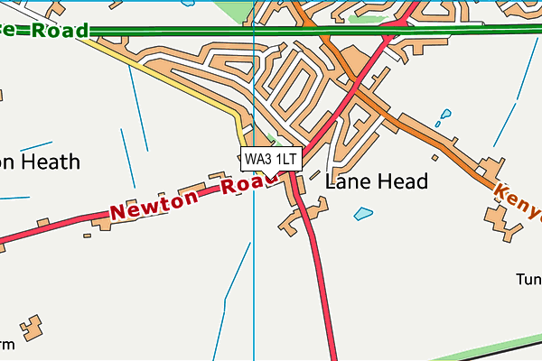 WA3 1LT map - OS VectorMap District (Ordnance Survey) WA3 1LT map - OS VectorMap District (Ordnance Survey)