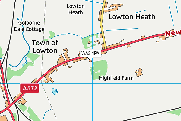 WA3 1PA map - OS VectorMap District (Ordnance Survey) WA3 1PA map - OS VectorMap District (Ordnance Survey)