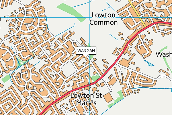 WA3 2AH map - OS VectorMap District (Ordnance Survey)