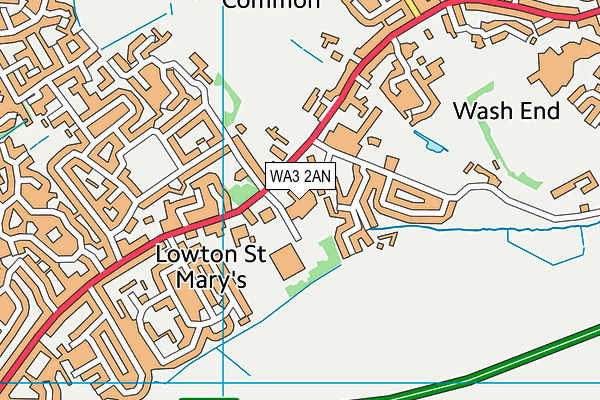 WA3 2AN map - OS VectorMap District (Ordnance Survey) WA3 2AN map - OS VectorMap District (Ordnance Survey)