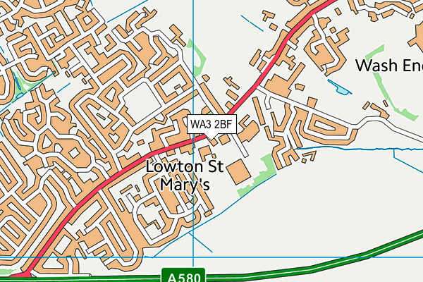 WA3 2BF map - OS VectorMap District (Ordnance Survey) WA3 2BF map - OS VectorMap District (Ordnance Survey)