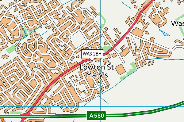 WA3 2BH map - OS VectorMap District (Ordnance Survey) WA3 2BH map - OS VectorMap District (Ordnance Survey)