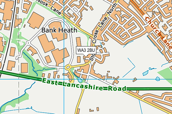 WA3 2BU map - OS VectorMap District (Ordnance Survey) WA3 2BU map - OS VectorMap District (Ordnance Survey)