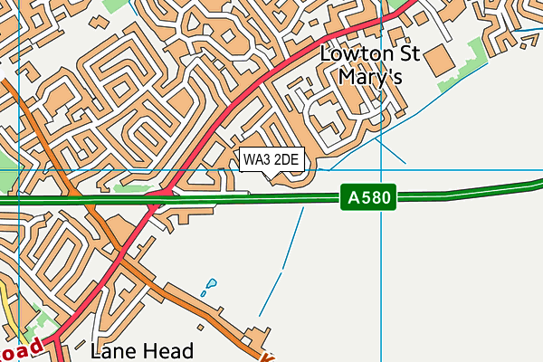 WA3 2DE map - OS VectorMap District (Ordnance Survey) WA3 2DE map - OS VectorMap District (Ordnance Survey)