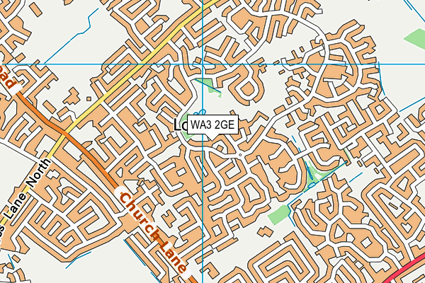 WA3 2GE map - OS VectorMap District (Ordnance Survey) WA3 2GE map - OS VectorMap District (Ordnance Survey)