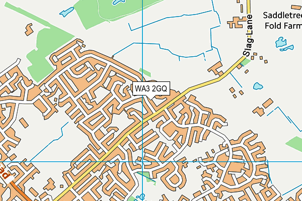 WA3 2GQ map - OS VectorMap District (Ordnance Survey) WA3 2GQ map - OS VectorMap District (Ordnance Survey)