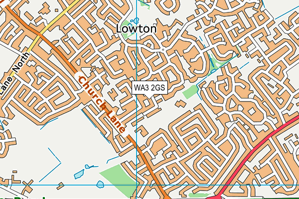 WA3 2GS map - OS VectorMap District (Ordnance Survey) WA3 2GS map - OS VectorMap District (Ordnance Survey)
