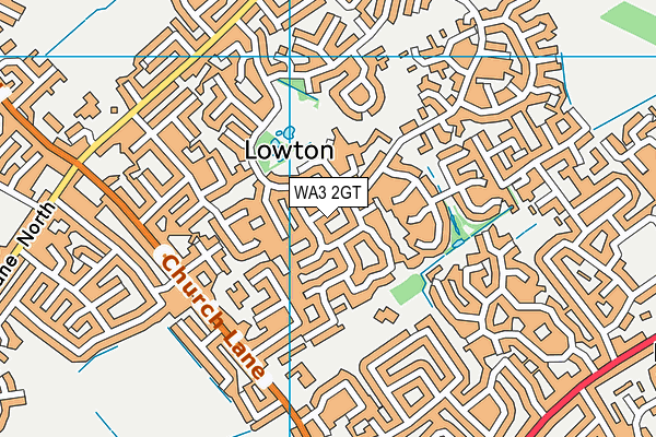 WA3 2GT map - OS VectorMap District (Ordnance Survey) WA3 2GT map - OS VectorMap District (Ordnance Survey)