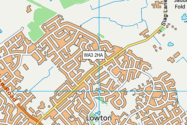 WA3 2HA map - OS VectorMap District (Ordnance Survey) WA3 2HA map - OS VectorMap District (Ordnance Survey)