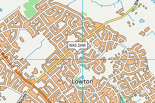 WA3 2HW map - OS VectorMap District (Ordnance Survey) WA3 2HW map - OS VectorMap District (Ordnance Survey)