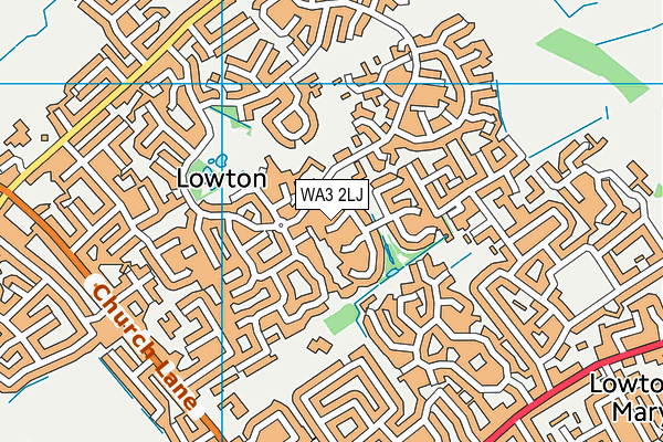 WA3 2LJ map - OS VectorMap District (Ordnance Survey) WA3 2LJ map - OS VectorMap District (Ordnance Survey)