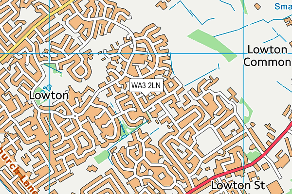 WA3 2LN map - OS VectorMap District (Ordnance Survey) WA3 2LN map - OS VectorMap District (Ordnance Survey)