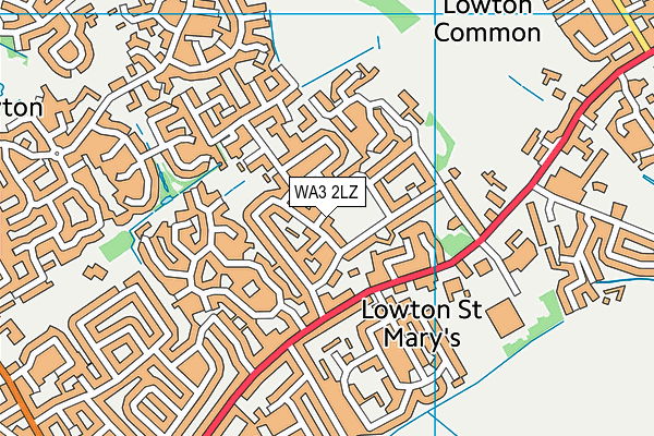 WA3 2LZ map - OS VectorMap District (Ordnance Survey) WA3 2LZ map - OS VectorMap District (Ordnance Survey)