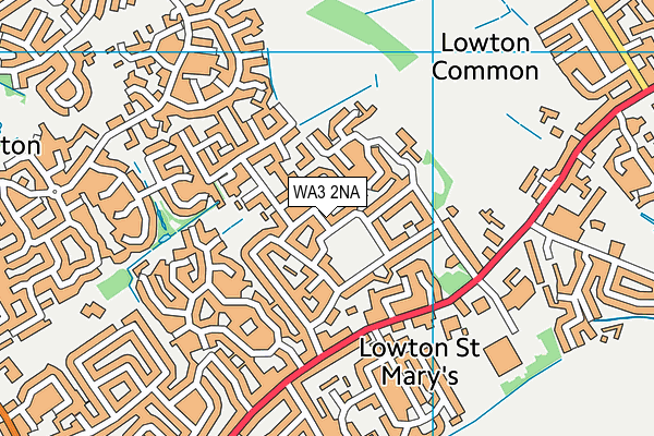 WA3 2NA map - OS VectorMap District (Ordnance Survey) WA3 2NA map - OS VectorMap District (Ordnance Survey)