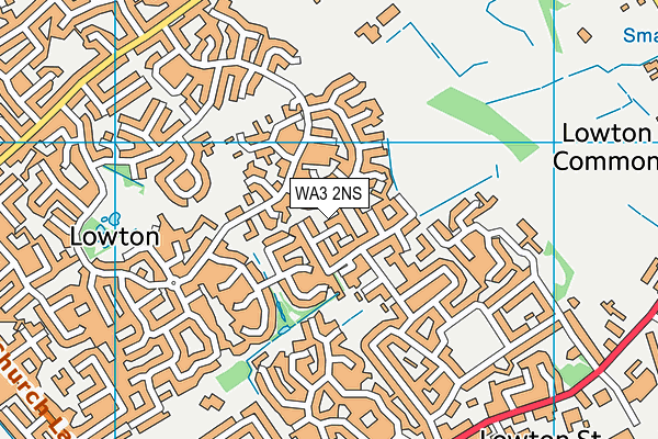 WA3 2NS map - OS VectorMap District (Ordnance Survey) WA3 2NS map - OS VectorMap District (Ordnance Survey)