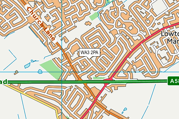 WA3 2PA map - OS VectorMap District (Ordnance Survey) WA3 2PA map - OS VectorMap District (Ordnance Survey)