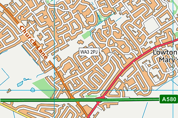 WA3 2PJ map - OS VectorMap District (Ordnance Survey) WA3 2PJ map - OS VectorMap District (Ordnance Survey)