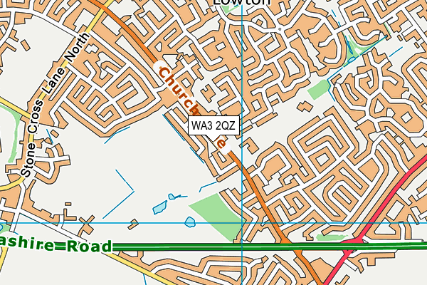 WA3 2QZ map - OS VectorMap District (Ordnance Survey) WA3 2QZ map - OS VectorMap District (Ordnance Survey)
