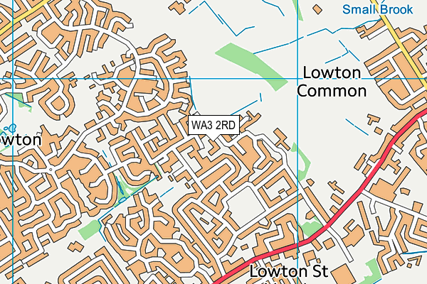 WA3 2RD map - OS VectorMap District (Ordnance Survey)