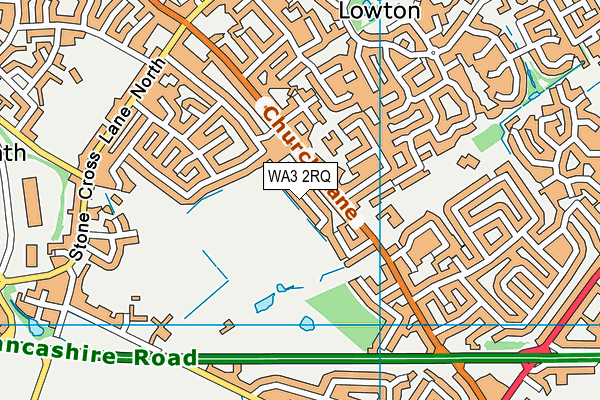 WA3 2RQ map - OS VectorMap District (Ordnance Survey) WA3 2RQ map - OS VectorMap District (Ordnance Survey)