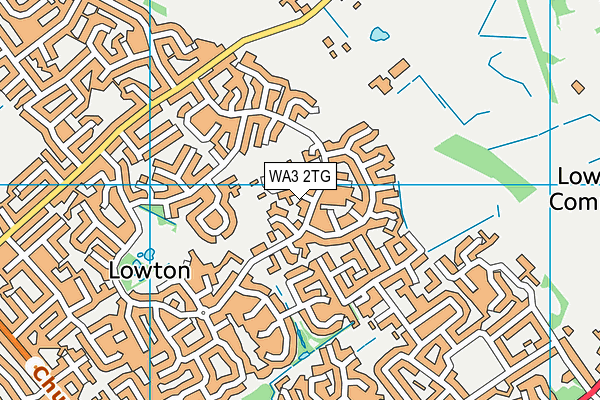 WA3 2TG map - OS VectorMap District (Ordnance Survey) WA3 2TG map - OS VectorMap District (Ordnance Survey)