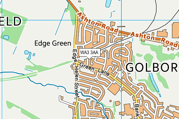WA3 3AA map - OS VectorMap District (Ordnance Survey) WA3 3AA map - OS VectorMap District (Ordnance Survey)